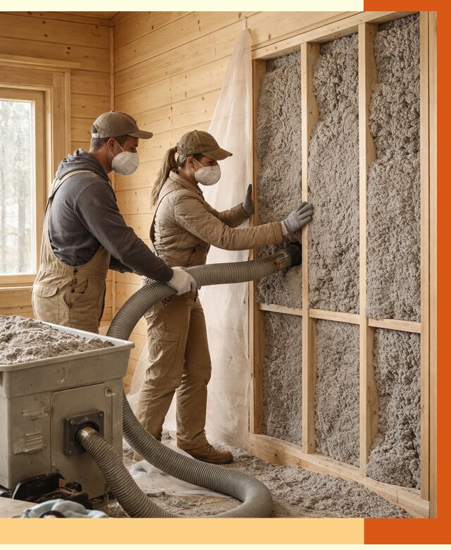 Утепление дачного дома эковатой в Котласе от 1503 руб./м2 — комплексно, ТепломастерКтл