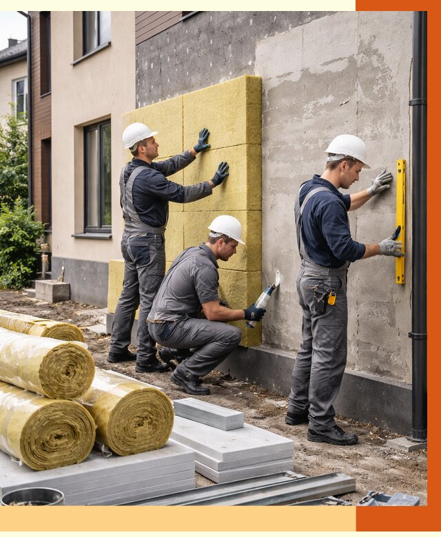 Утепление таунхауса в Котласе от 7461 руб/м2 — комплекс под ключ | ТепломастерКтл