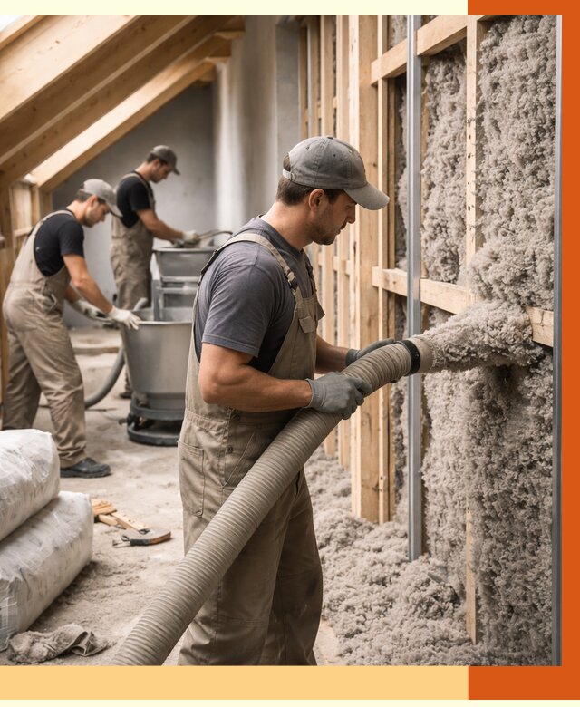 Утепление таунхауса эковатой в Котласе от 2280 руб./м² — монтаж и задувка | ТепломастерКтл