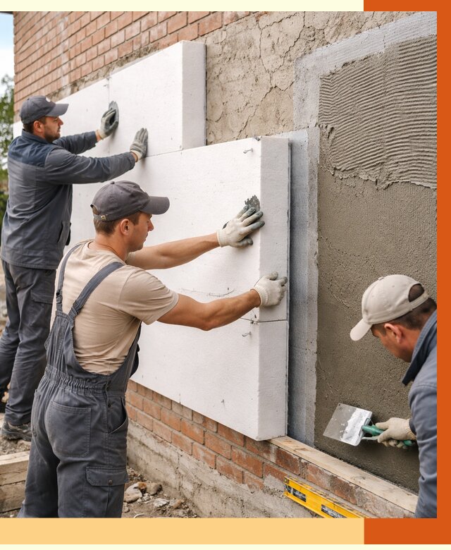 Утепление кирпичного дома в Котласе от 4352 руб. под ключ | ТепломастерКтл