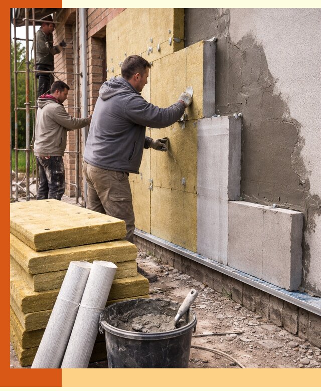 Утепление кирпичного дома под ключ в Котласе