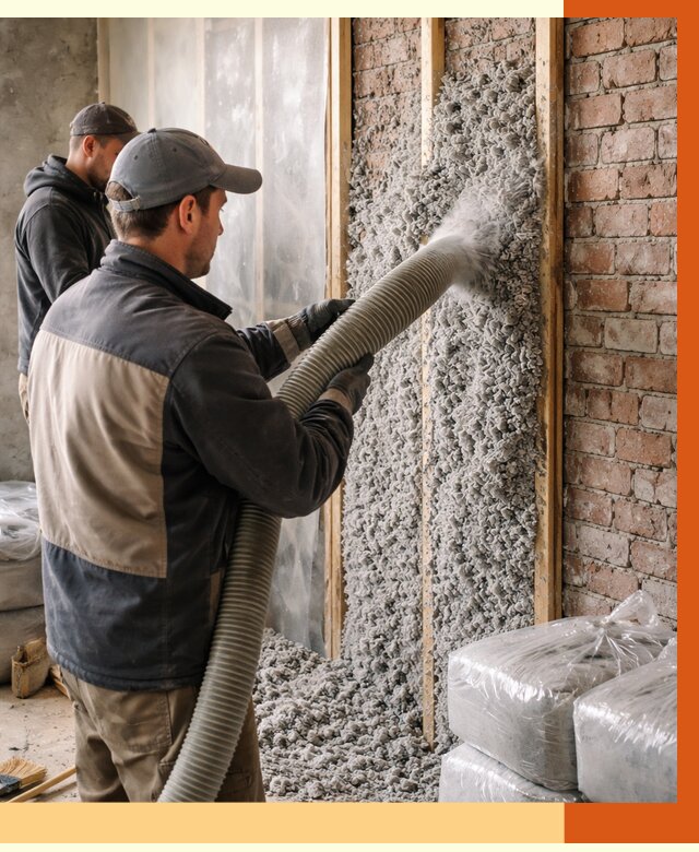 Утепление кирпичного дома эковатой в Котласе от 2435 руб./м² | ТепломастерКтл