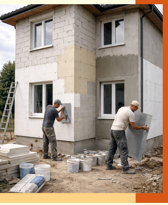 Утепление дома из газобетона в Котласе от 4352 руб./м² — заказать у ТепломастерКтл