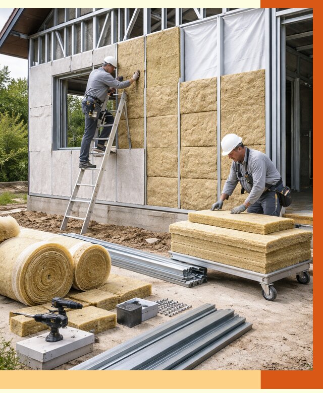 Утепление дома из ЛСТК в Котласе от 5389 руб./м² — профессионально | ТепломастерКтл