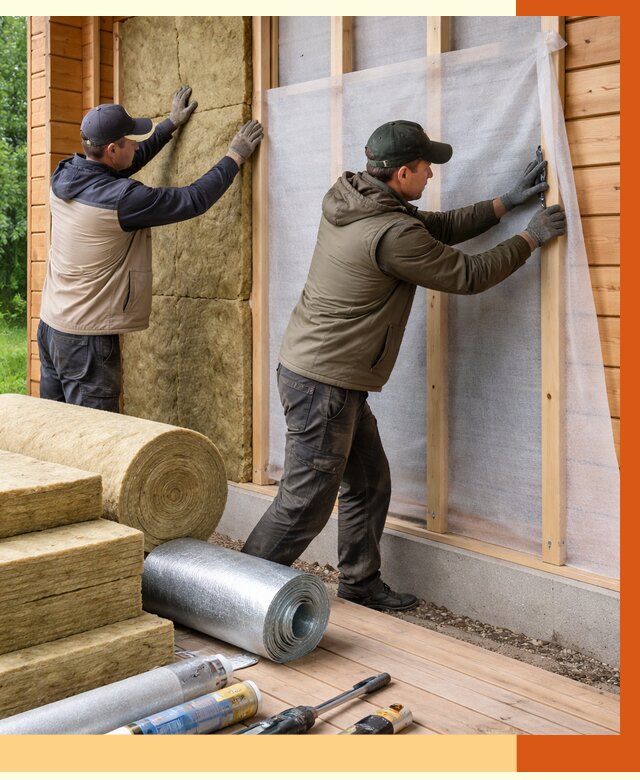 Утепление дома из двойного бруса в Котласе от 4974 руб./м² — ТепломастерКтл под ключ