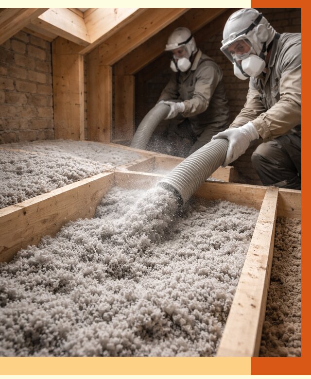 Утепление коттеджа эковатой в Котласе от 2591 руб./м² — комплексная задувка и монтаж | ТепломастерКтл