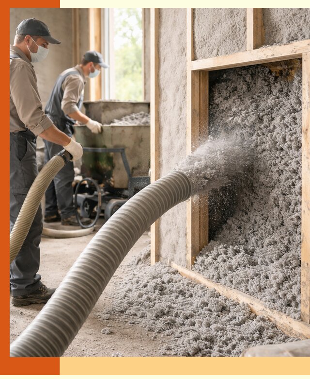 Утепление коттеджа эковатой в Котласе с гарантией качества