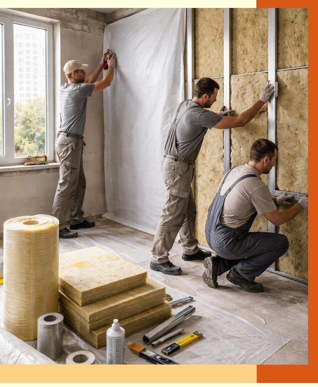 Утепление квартиры в Котласе от 4663 руб/м2 — утеплить квартиру изнутри и снаружи | ТепломастерКтл