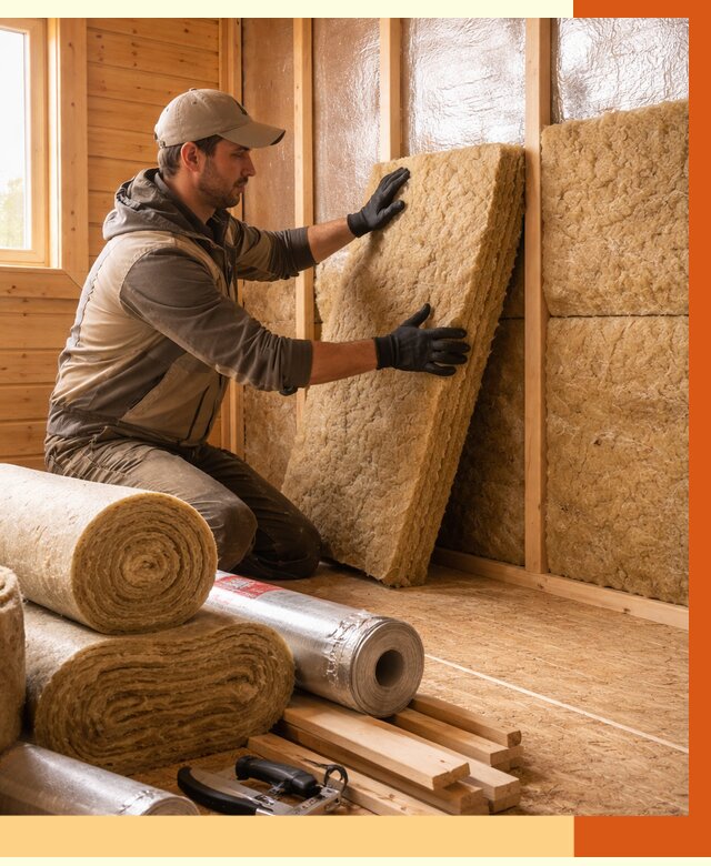 Утепление бани в Котласе под ключ от 4663 руб./м2 — утеплить потолок, пол и стены | ТепломастерКтл