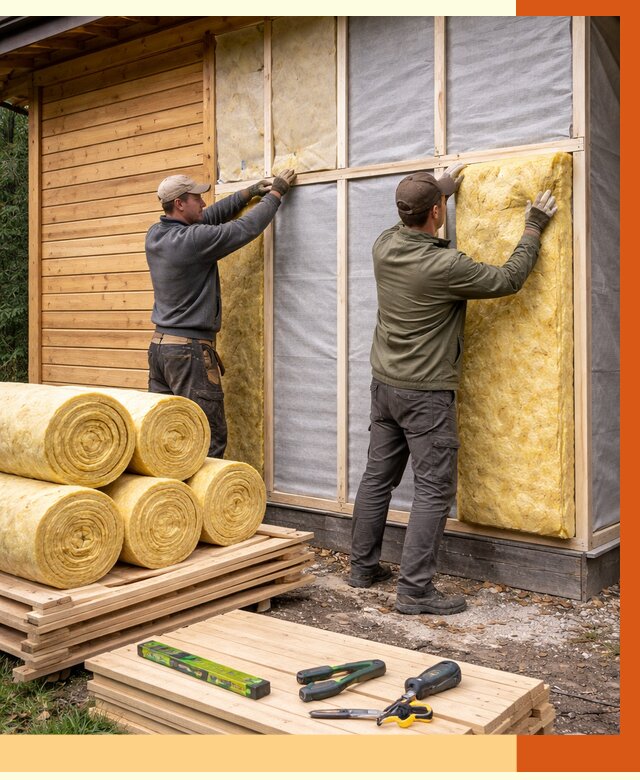 Утепление бани снаружи в Котласе от 88086 руб. под ключ | ТепломастерКтл