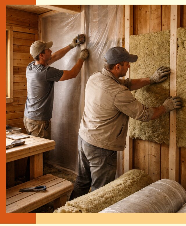 Утепление бани изнутри в Котласе качественно и недорого