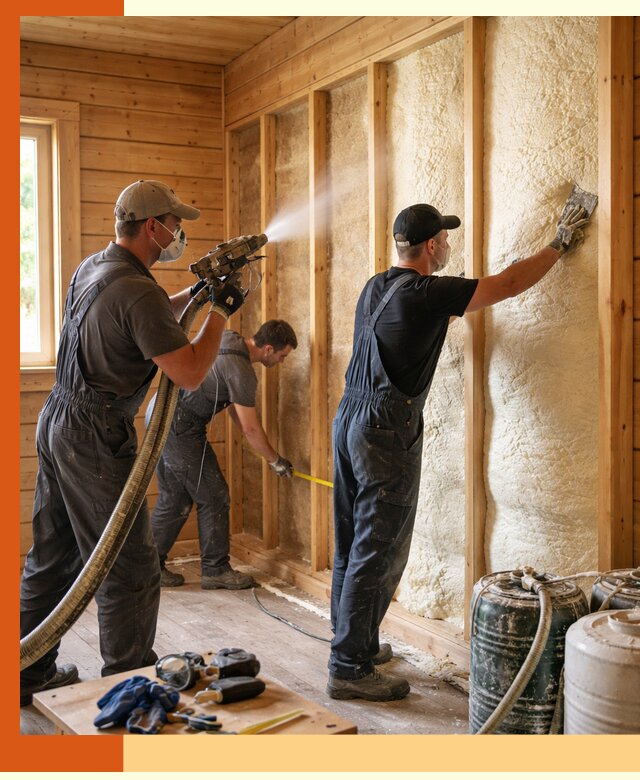 Утепление бани пенополиуретаном (ППУ) в Котласе