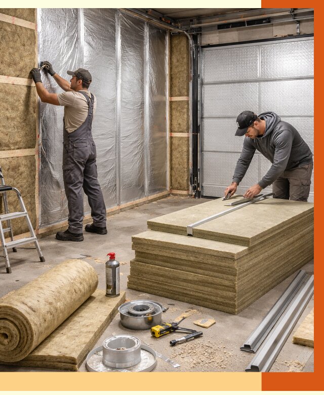 Утепление гаража в Котласе от 4663 руб/м2 — комплексное утепление ворот и стен | ТепломастерКтл