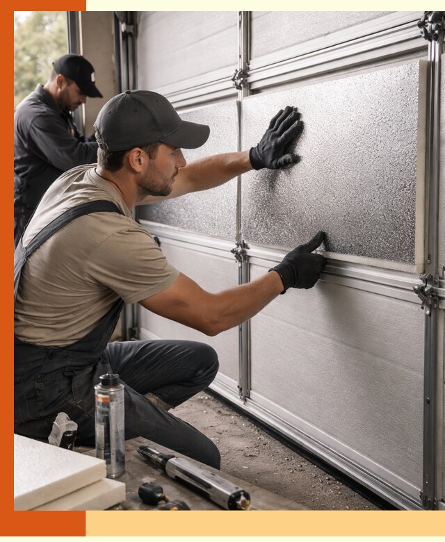 Утепление гаражных ворот в Котласе качественно и надежно