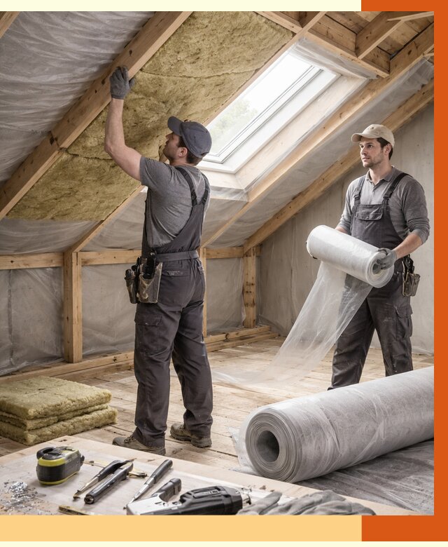 Утепление крыши изнутри мансарды в Котласе от 4352 руб./м² | ТепломастерКтл