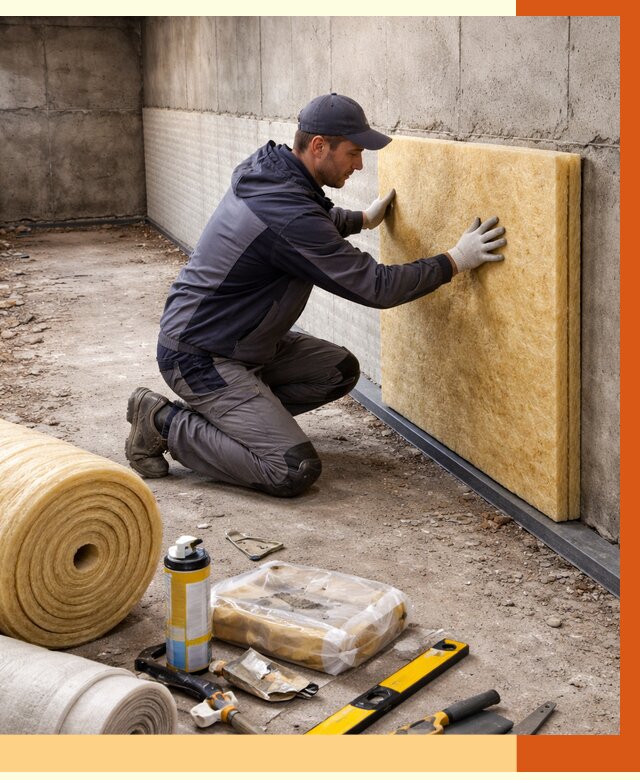 Утепление фундамента изнутри в Котласе от 4352 руб./м2 — работы под ключ | ТепломастерКтл