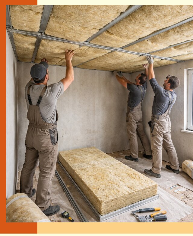 Утепление потолка в Котласе — тепло и без сквозняков