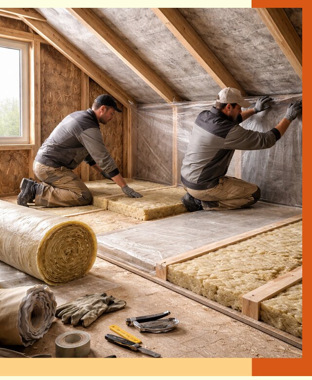 Утепление чердака в Котласе от 7772 руб/м² — теплоизоляция и комплексное утепление под ключ | ТепломастерКтл