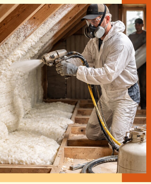 Утепление чердака ППУ в Котласе от 8933 руб./м2 — услуга под ключ | ТепломастерКтл