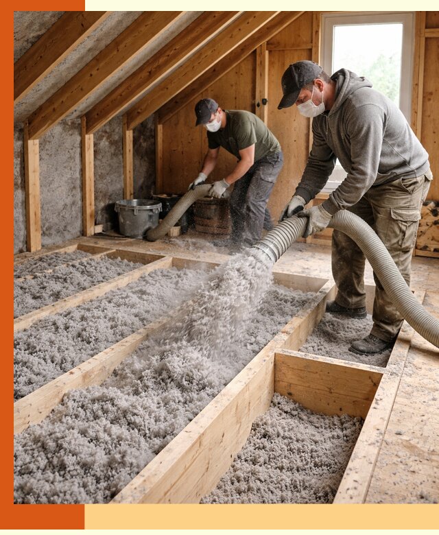 Утепление мансарды эковатой в Котласе с гарантией качества