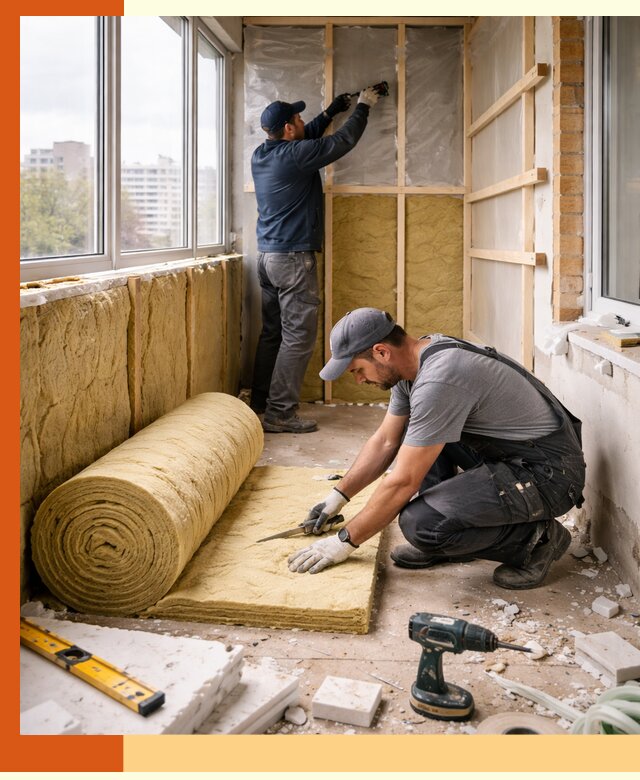 Утепление балкона под ключ в Котласе качественно и быстро