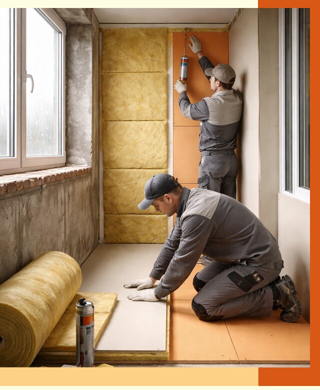 Утепление лоджии под ключ в Котласе от 6736 руб/м2 — комплексное решение | ТепломастерКтл