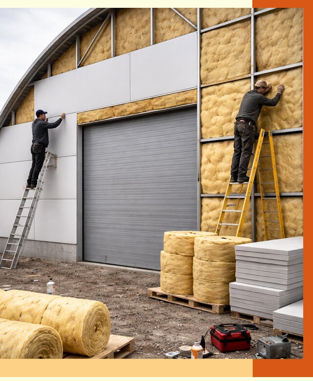 Утепление ангара пенополиуретаном в Котласе от 7461 руб./м² — комплекс от ТепломастерКтл