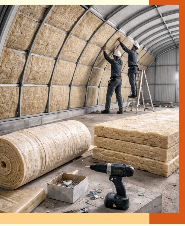 Утепление арочного ангара в Котласе от 3316 руб./м2 под ключ | ТепломастерКтл