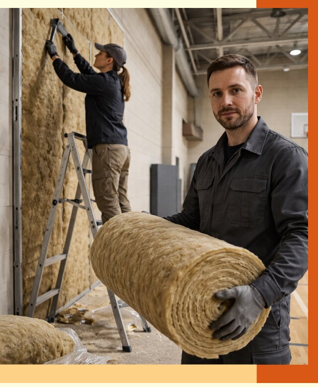 Утепление спортзала в Котласе от 7772 руб/м2 — комплексное утепление под ключ | ТепломастерКтл