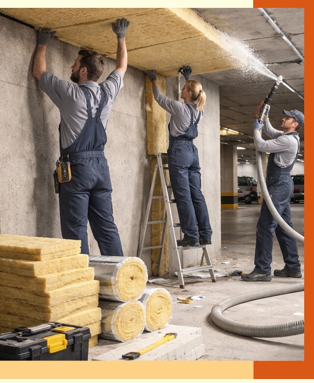 Утепление паркинга в Котласе от 7047 руб./м2 — работы под ключ | ТепломастерКтл