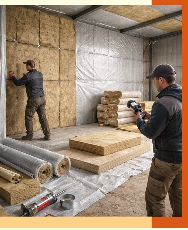 Утепление теплого склада в Котласе под ключ от 11917 руб/м² | ТепломастерКтл