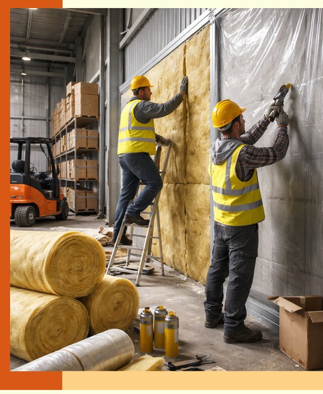 Утепление склада с техникой в Котласе под ключ