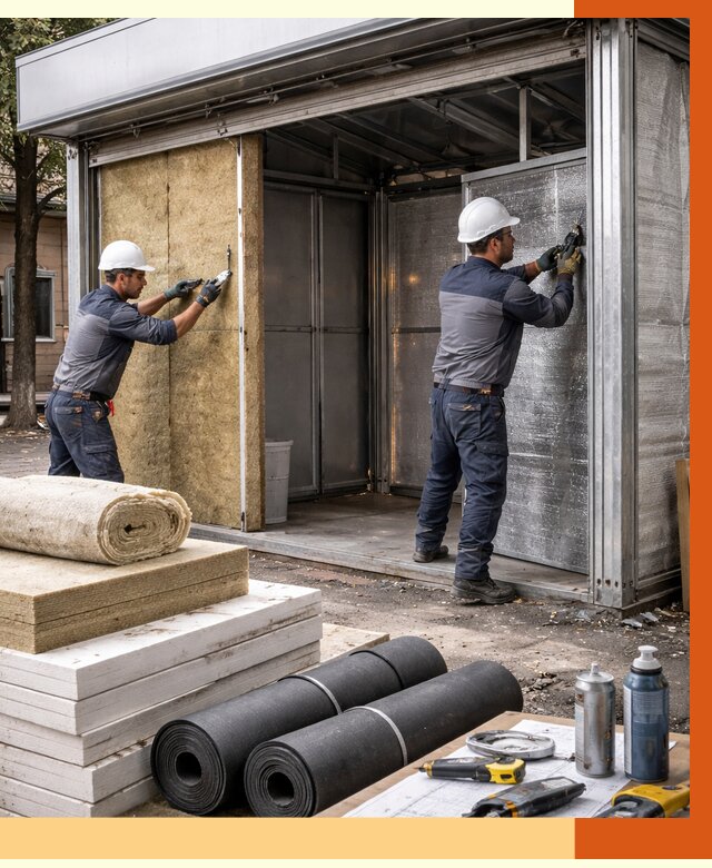 Утепление павильона шаурма в Котласе под ключ от 1244 руб. за м² | ТепломастерКтл