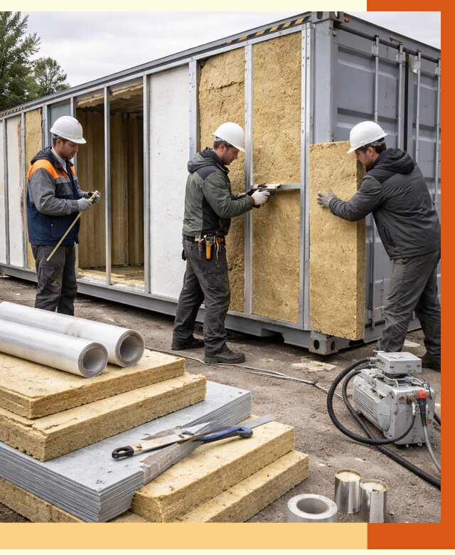 Утепление морского контейнера в Котласе от 3886 руб. под ключ | ТепломастерКтл