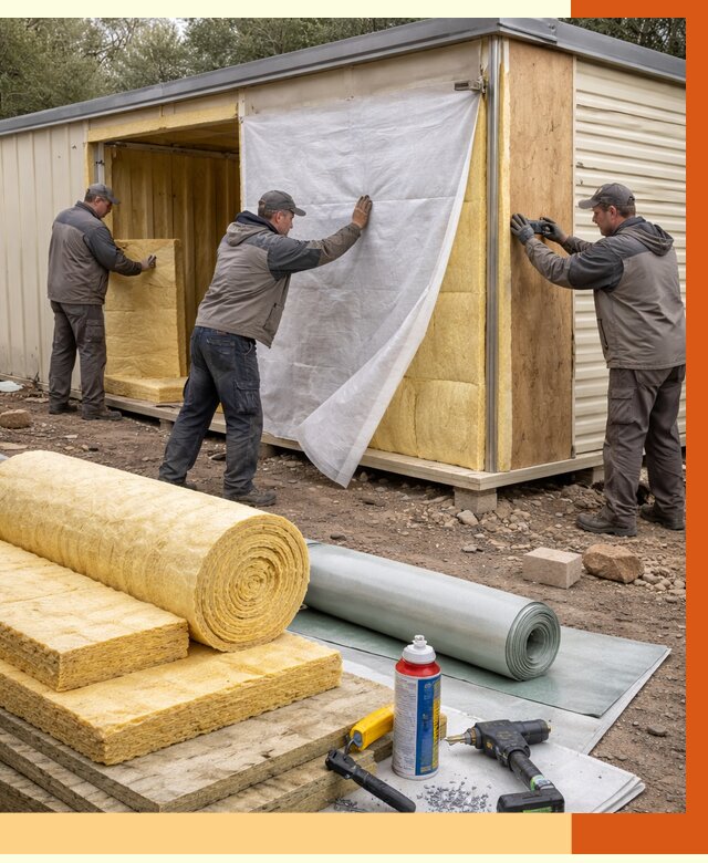 Утепление строительной бытовки в Котласе от 12954 руб. под ключ | ТепломастерКтл