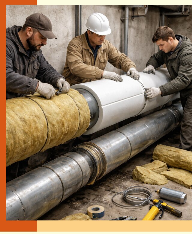 Утепление трубопровода в Котласе с гарантией энергоэффективности