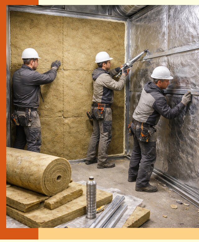 Утепление венткамеры в Котласе — качественная теплоизоляция и шумопоглощение