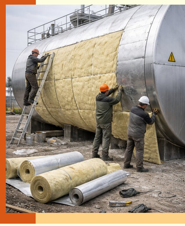 Утепление резервуаров с топливом в Котласе надежно и экономично