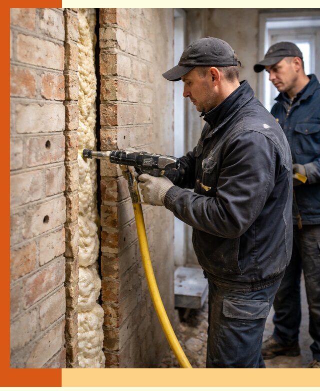 Межстеновое утепление пенополиуретаном в Котласе