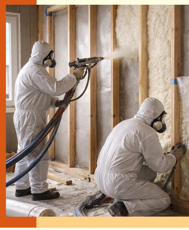 Утепление каркасной стены ППУ в Котласе для домов и коттеджей