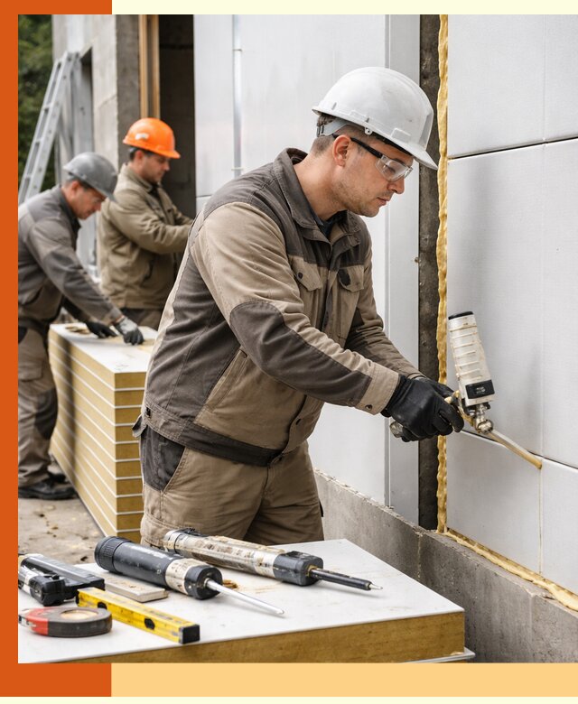 Утепление сэндвич-панелей пенополиуретаном в Котласе