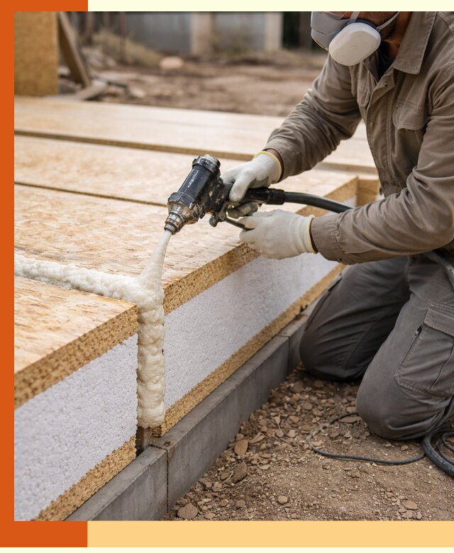 Утепление СИП-панелей пенополиуретаном (ППУ) в Котласе