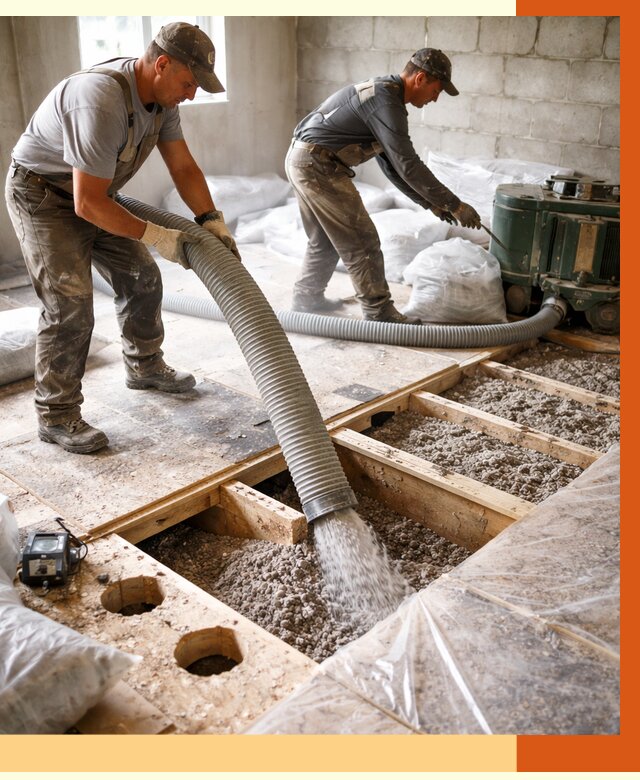 Заполнение пустот перекрытий в Котласе от 4663 руб. под ключ | ТепломастерКтл