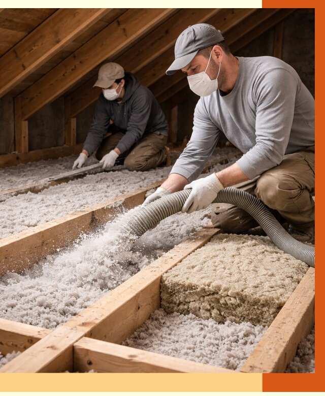 Заполнение полостей чердачного перекрытия в Котласе от 4663 руб. | ТепломастерКтл