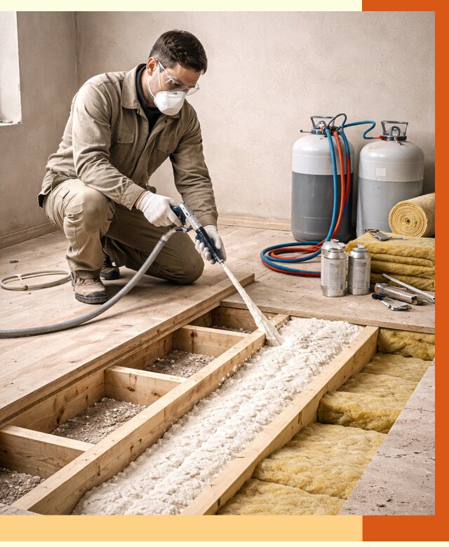 Заполнение полостей межэтажного перекрытия в Котласе от 4352 руб. | ТепломастерКтл