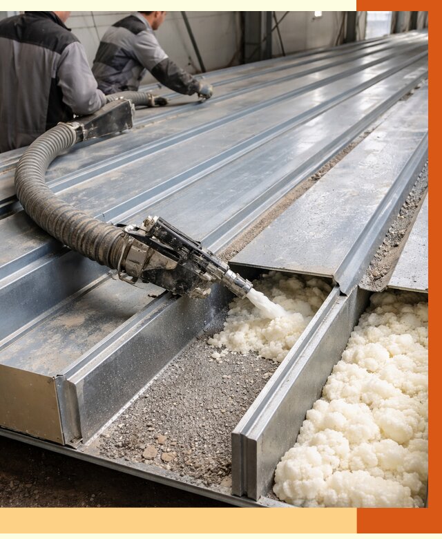 Заполнение пустот кровельных панелей в Котласе от 7461 руб. под ключ | ТепломастерКтл