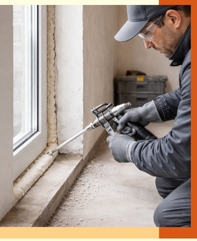 Герметизация стыков ППУ в Котласе от 1710 руб. за м2 — утепление примыканий под ключ | ТепломастерКтл