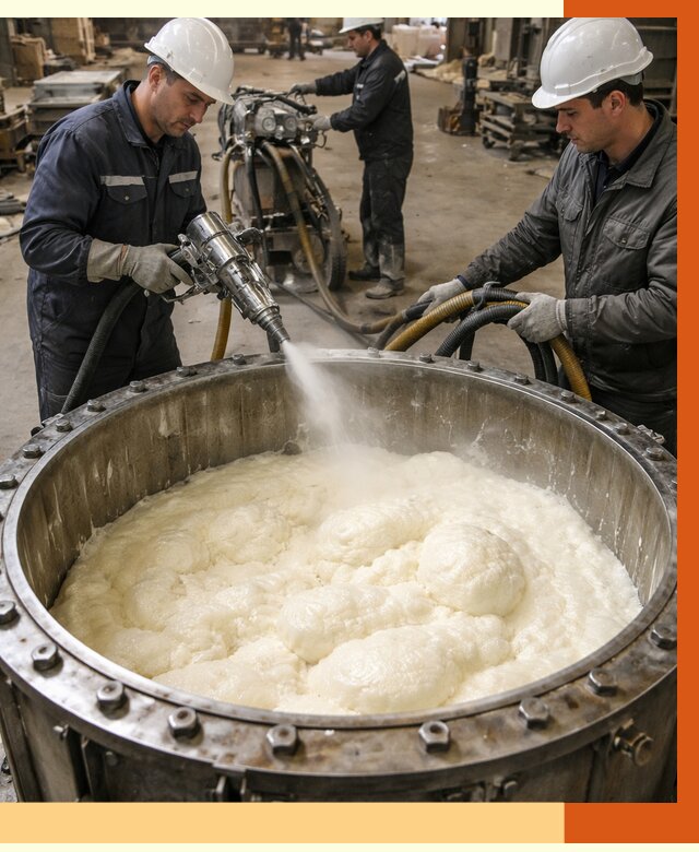 Заливка ППУ в емкости в Котласе от 7513 руб. — утепление емкости под ключ | ТепломастерКтл