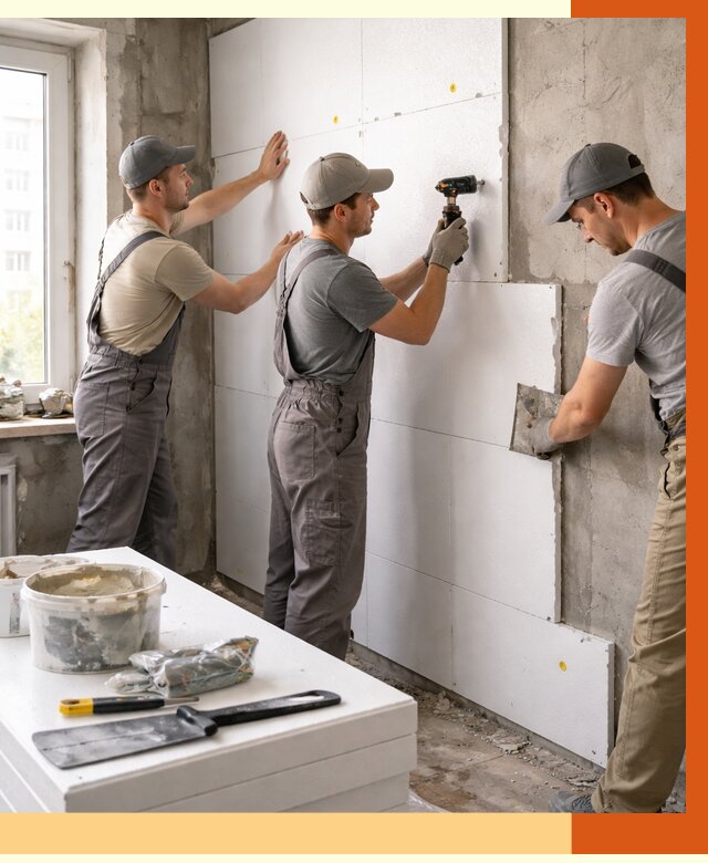 Утепление пенопластом домов и стен в Котласе от 1917 руб. — ТепломастерКтл