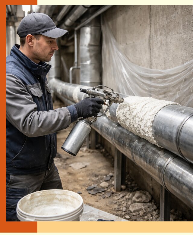 Утепление труб жидкой теплоизоляцией в Котласе